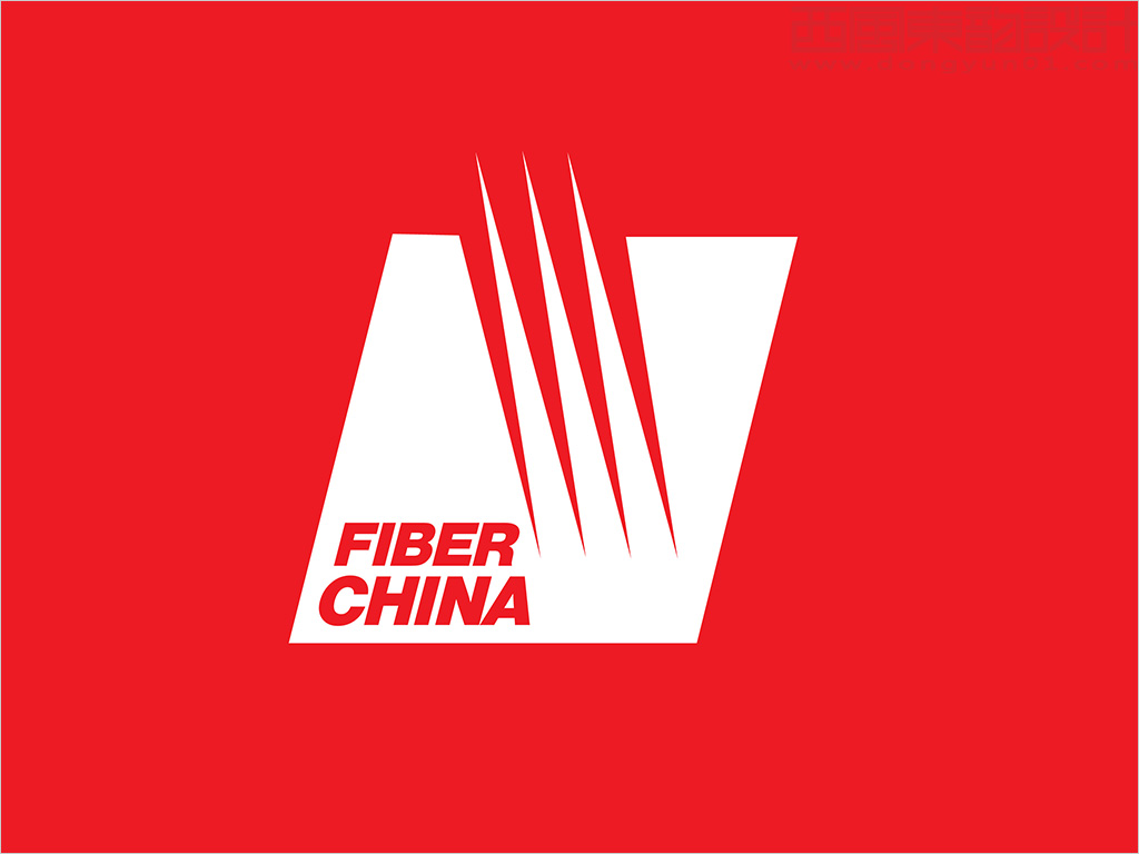 中國建材集團進出口公司FIBER CHINA 出口光纖材料logo設計反白效果