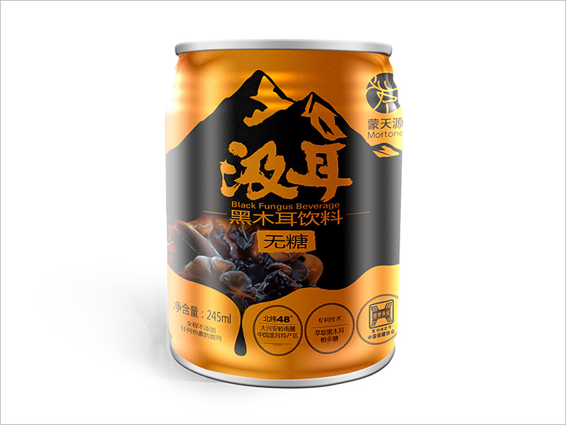 汲耳黑木耳飲料易拉罐包裝設(shè)計