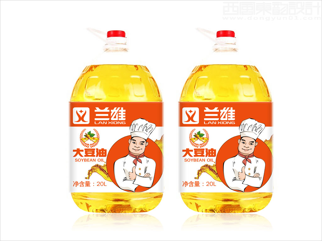 北京蘭雄貿(mào)易有限公司餐飲行業(yè)20升桶裝大豆食用油包裝設計