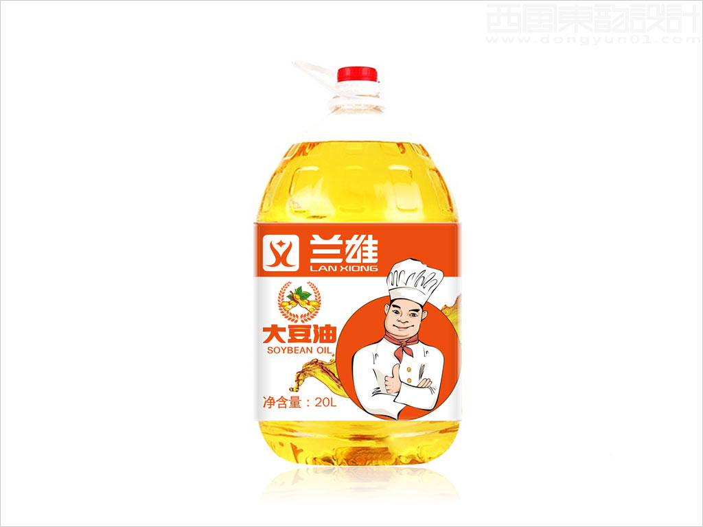 北京蘭雄貿(mào)易有限公司餐飲行業(yè)20升大包裝桶裝大豆食用油包裝設計圖片