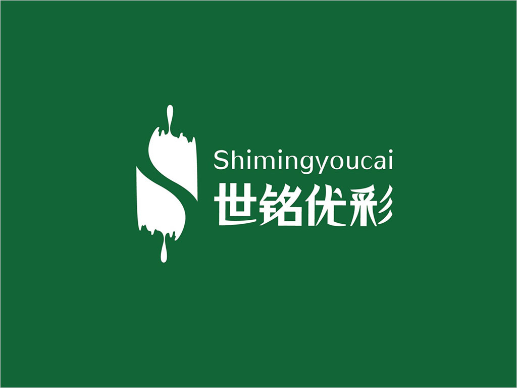 天津世銘優(yōu)彩科技有限公司標志設(shè)計反白效果圖