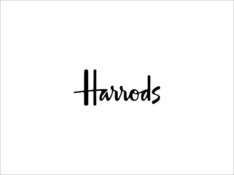 Harrods logo設計中的- 著名手寫字體設計