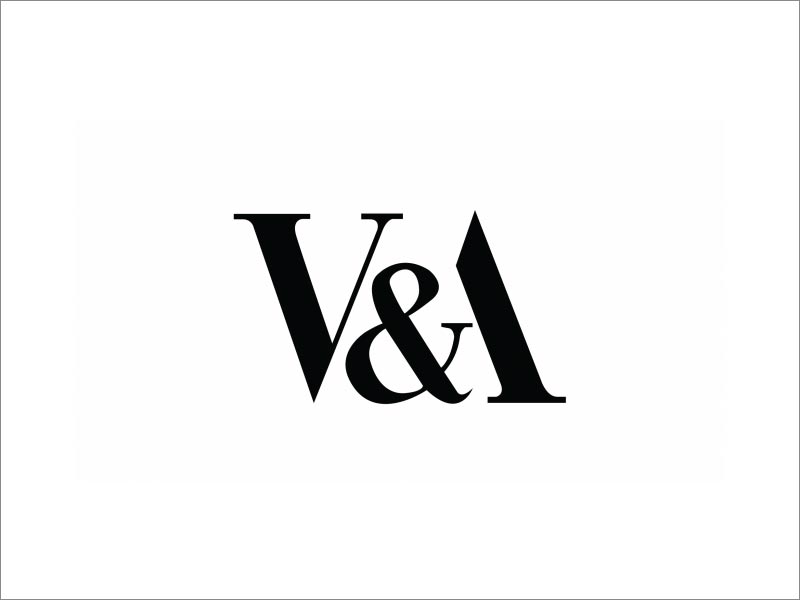 V＆A logo設(shè)計(jì)，由Alan Fletcher在1990年設(shè)計(jì)，至今仍在使用