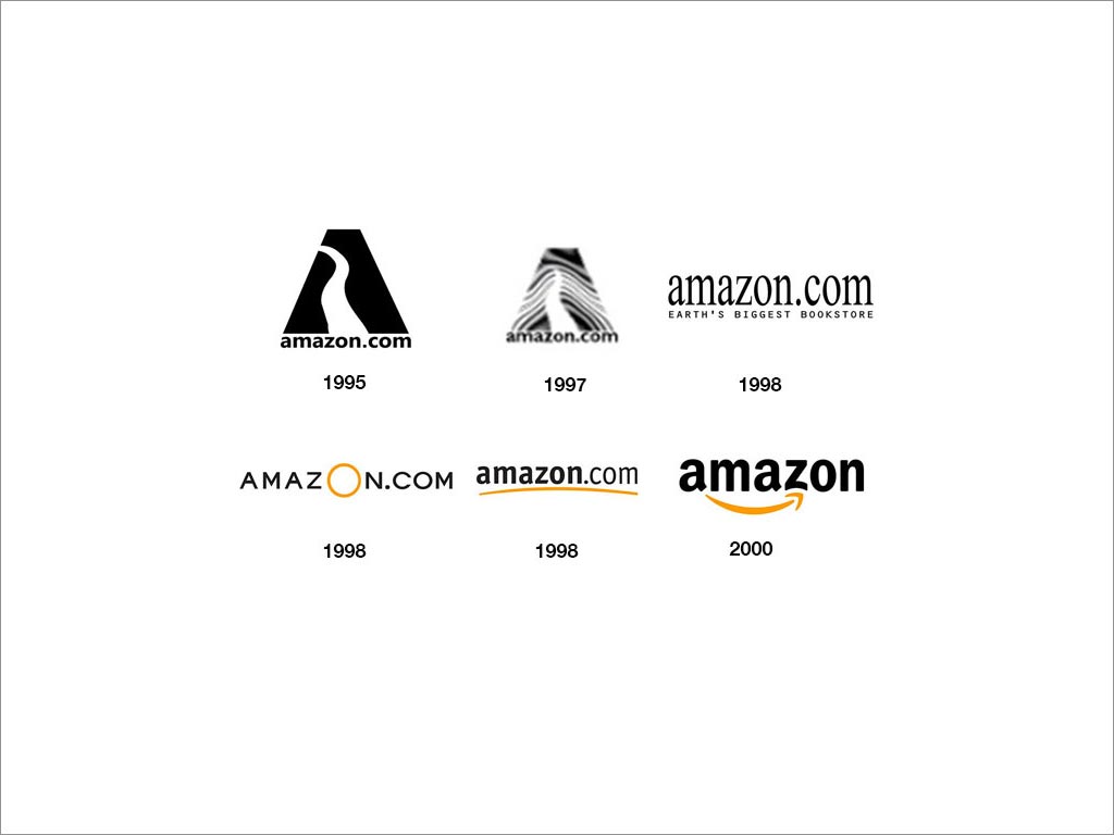 Amazon logo 設(shè)計(jì)演變過程