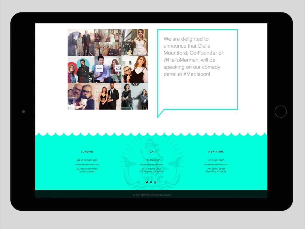 英國Merman獨立媒體制作公司品牌形象網(wǎng)站頁面設(shè)計
