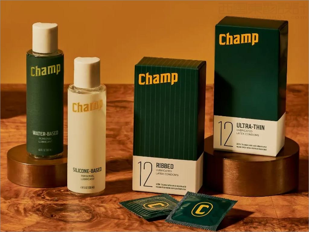 美國Champ避孕套潤滑油兩性健康用品包裝設(shè)計