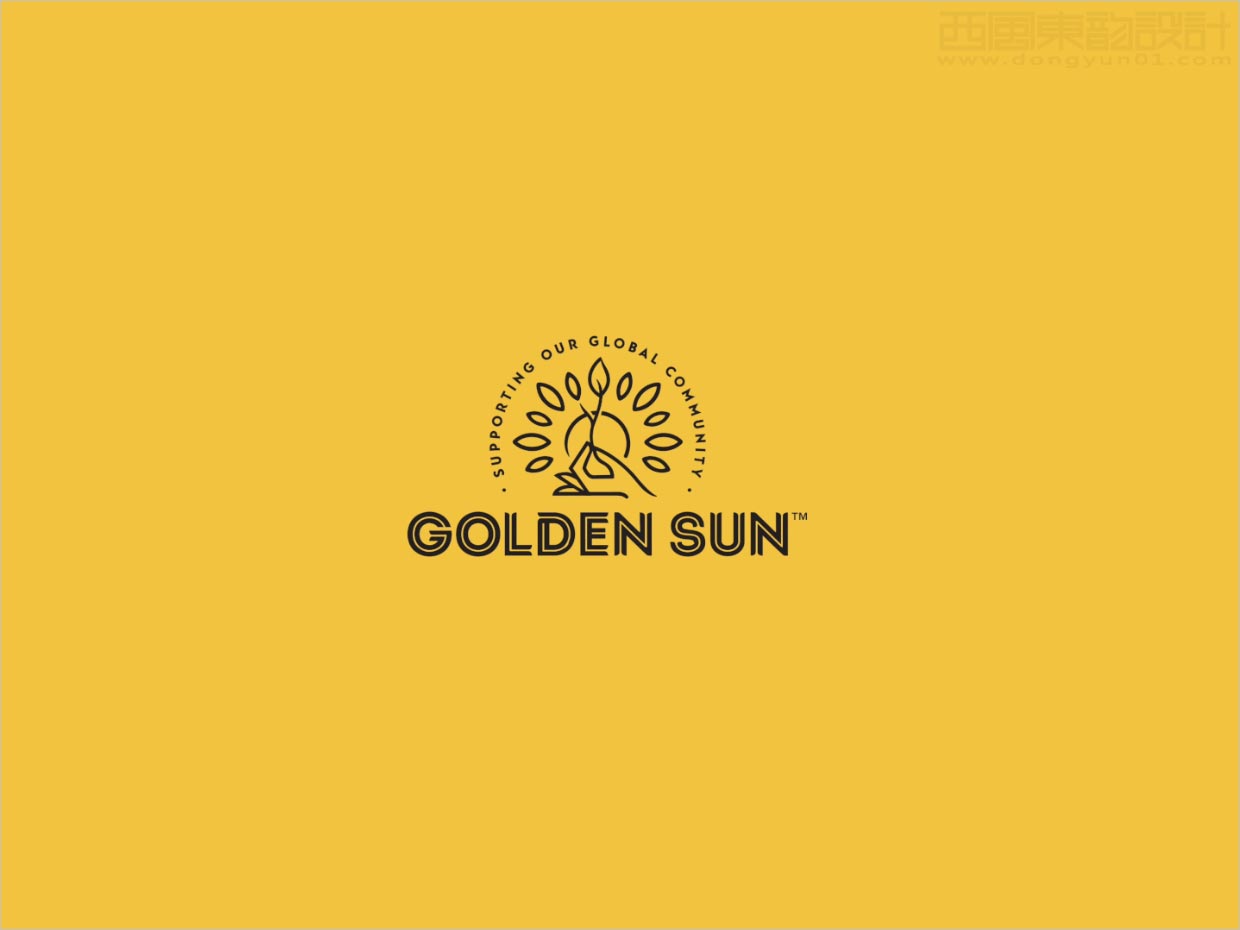 新西蘭Golden Sun系列調(diào)味食品logo設計